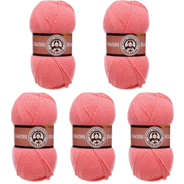 Ören Bayan Favori Örgü İpi - Pembe - 5'Li Paket - ( Renk Kodu : 036 )