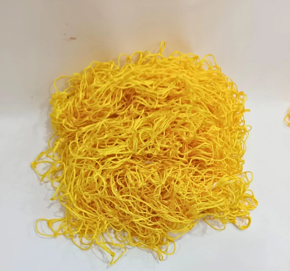 Futbol Kale Filesi 2,5 mm Kord İpi Sarı 7,32*2,44*2,0 m - 4