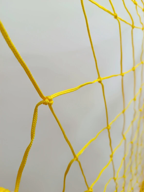 Futbol Kale Filesi 2,5 mm Kord İpi Sarı 7,32*2,44*2,0 m - 7