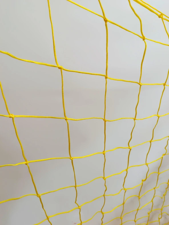 Futbol Kale Filesi 2,5 mm Kord İpi Sarı 7,32*2,44*2,0 m - 8