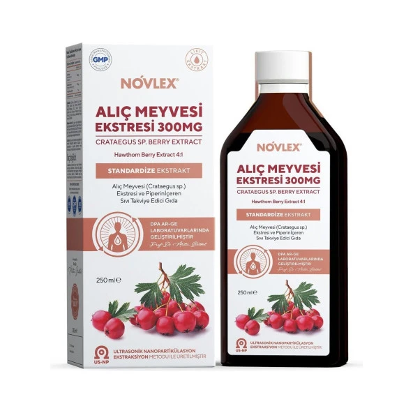 Novlex Alıç Meyve ve Piperin Ekstraktı (Ekstresi) İçeren Sıvı Takviye Edici Gıda 250ml