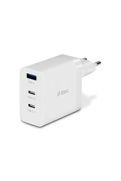 Ttec SmartCharger Trio GAN 65 W Beyaz Hızlı Şarj Adaptörü