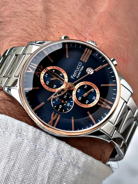 Ferrucci Function FCF.14079FM.03 Multi Fonksiyon Erkek Kol Saati 3 Atm Su Geçirmezlik - Resim 2