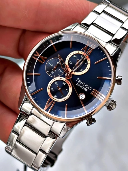 Ferrucci Function FCF.14079FM.03 Multi Fonksiyon Erkek Kol Saati 3 Atm Su Geçirmezlik - Resim 3