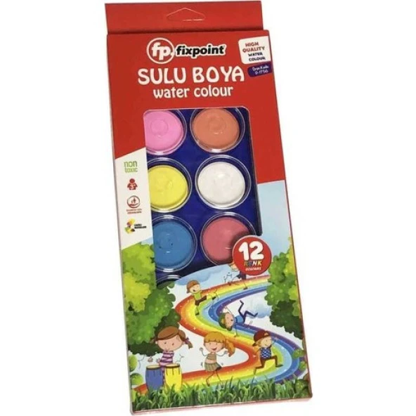 Fixpoint P-1756 Lüks Kutulu Suluboya Büyük 12Li