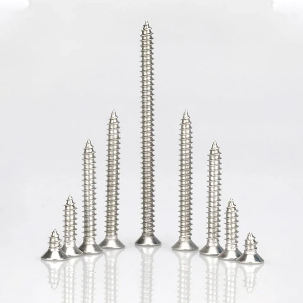 Sunta Vidası 3.5x35 Mm Paket 1000 Adet Sivri Uçlu Ahşap Tahta Ağaç Mobilya Ayak Kulp Vidası - Resim 5