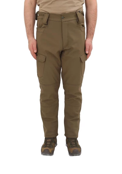 Single Sword Outdoor Softshell Su&Rüzgar  Geçirmez Taktik Erkek Pantolon (İçi Polarlı) - 7
