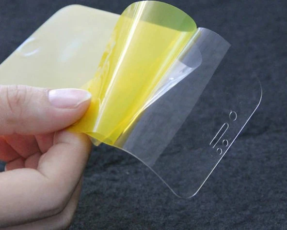 İphone 15 Pro Uyumlu Ön+Arka Şeffaf Çizilme darbelere karşı koruyucu Nano Jelatin - Resim 3