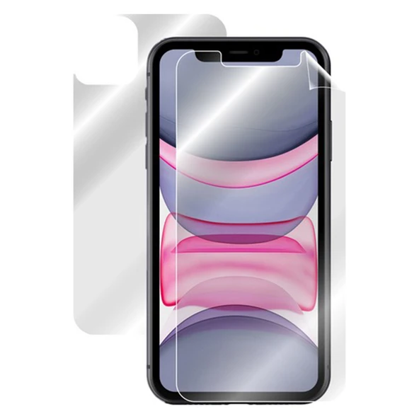 İphone 15 Plus Uyumlu Ön+Arka Şeffaf Çizilme darbelere karşı koruyucu Nano Jelatin - Resim 2