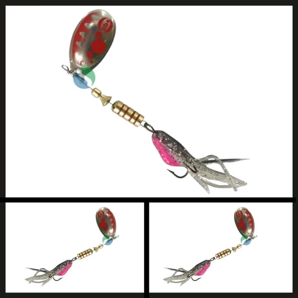 Uyguna-Yakala  Gümüş/kırmızı Yemli No:2 390112 Ilba Tondo Bubble Döner Kaşık-KAŞ.187 ürün görseli