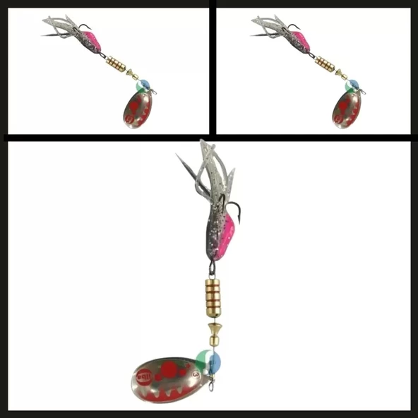 Uyguna-Yakala  Gümüş/kırmızı Yemli No:2 390112 Ilba Tondo Bubble Döner Kaşık-KAŞ.187 - Resim 2