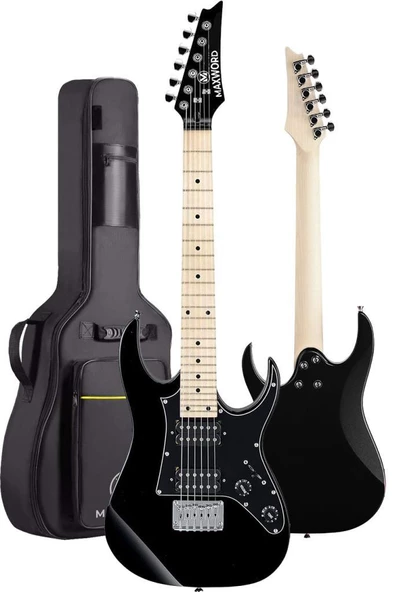 Maxword DE-150BK-50AMP Maple Klavye HH Yüksek Kaliteli 50W Amfili Elektro Gitar Seti - 3