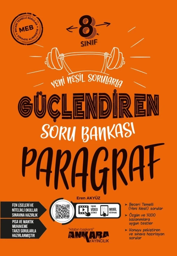 ANKARA YAYINCILIK 8. Sınıf Paragraf Güçlendiren Soru Bankası