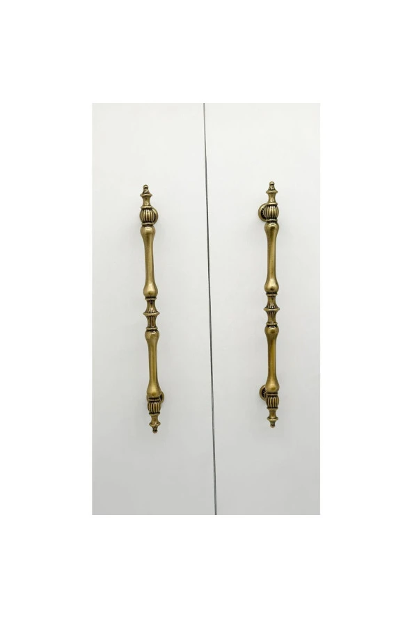 Şehzade Antik Sarı Mobilya Dolap Mutfak Çekmece Kulpu 224 Mm ( 22.4 Cm ) 5 Adet - 3