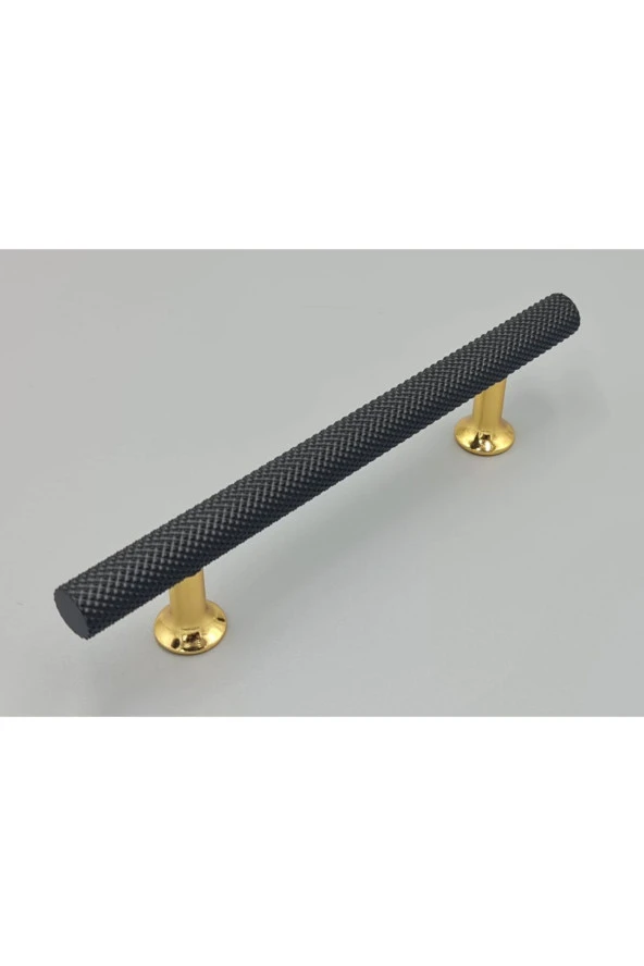 Mobilya Dolap Kulpu Mutfak Çekmece Kulpu Çizgili Dal Siyah Gold 160 Mm 1 Adet