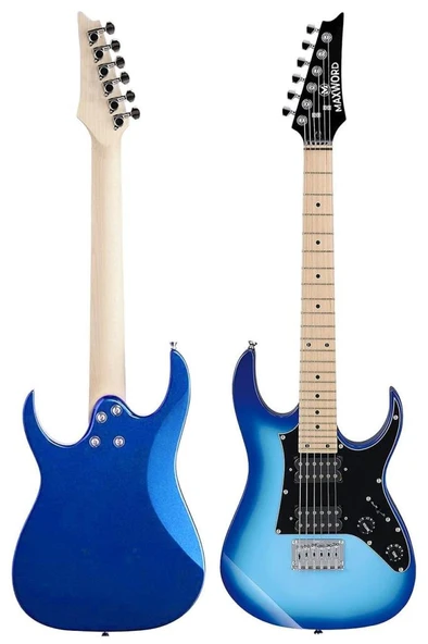 Maxword DE-150BL-50AMP Maple Klavye HH Yüksek Kaliteli 50W Amfili Elektro Gitar Seti - Resim 5