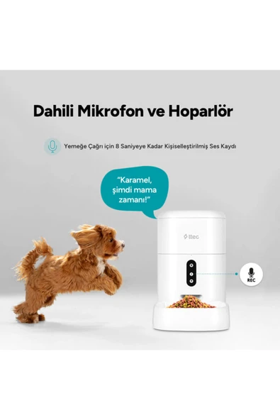 Ttec Foodi 2EHB02 Otomatik Wi-Fi Akıllı Kedi Besleyici - 7