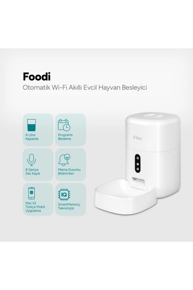 Ttec Foodi 2EHB02 Otomatik Wi-Fi Akıllı Kedi Besleyici - 2