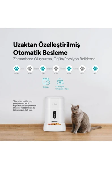 Ttec Foodi 2EHB01 Pro Kameralı Otomatik Wi-Fi Akıllı Kedi Besleyici - 3