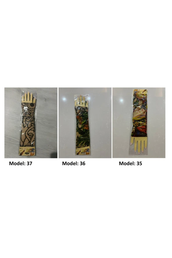 Giyilebilir Dövme 3 Çift 6 Adet Kol Çorap Dövmesi Sleeve tattoo Set5 - Resim 3
