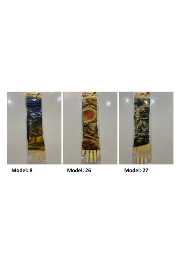 Giyilebilir Dövme 3 Çift 6 Adet Kol Çorap Dövmesi Sleeve tattoo Set10 - Resim 3