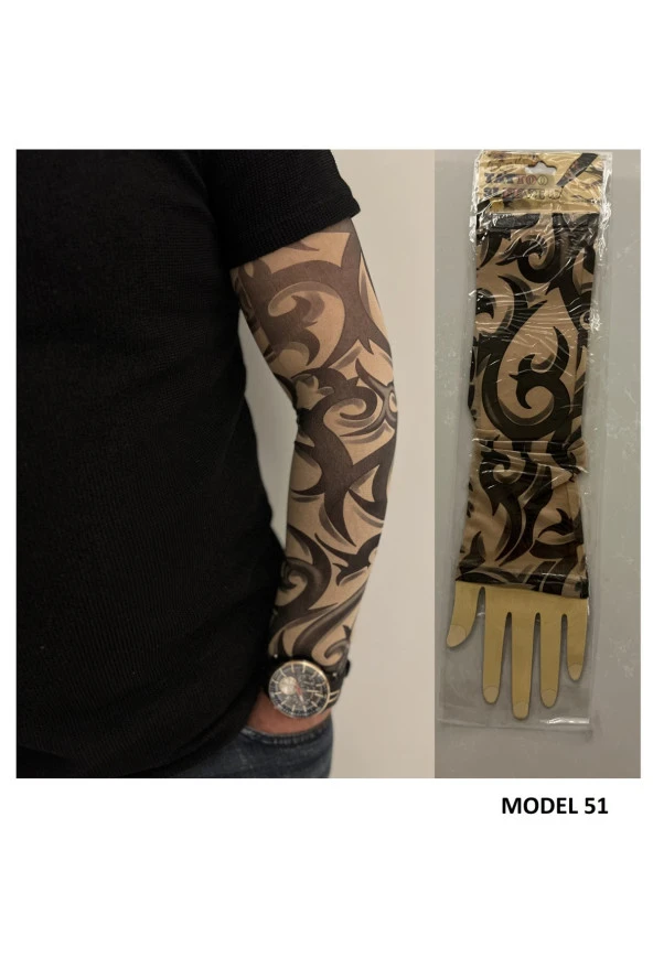 Giyilebilir Dövme 3 Çift 6 Adet Kol Çorap Dövmesi Sleeve tattoo Set20 - 3