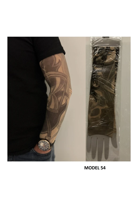 Giyilebilir Dövme 3 Çift 6 Adet Kol Çorap Dövmesi Sleeve tattoo Set23 - 3