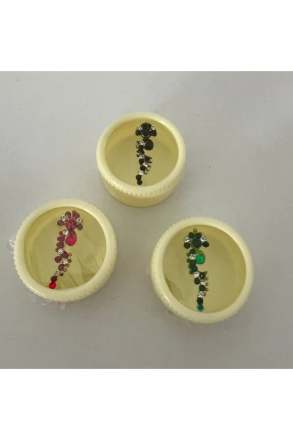 Yapışkanlı Yüz taşı Face Gems 3 Adet Birden Burun Parmak Hızma Modeli 1 - Resim 3