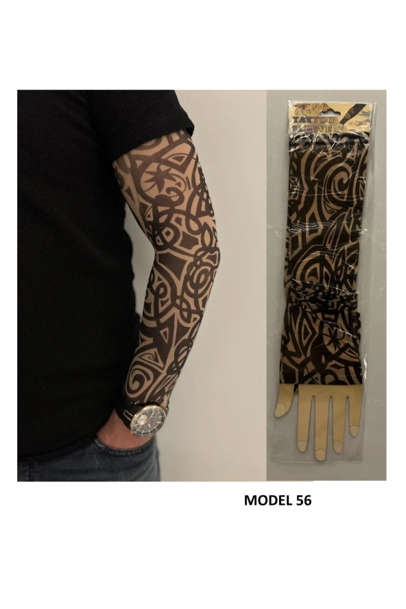 Giyilebilir Dövme 3 Çift 6 Adet Kol Çorap Dövmesi Sleeve tattoo Set21 - 3