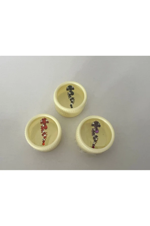 Yapışkanlı Yüz taşı Face Gems 3 Adet Birden Burun Parmak Hızma Modeli 2 - Resim 3