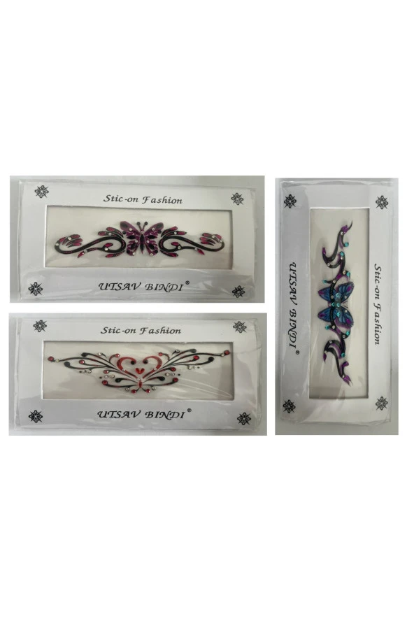 Taşlı Yapıştırma Dövme 3 Adet Birden Set7