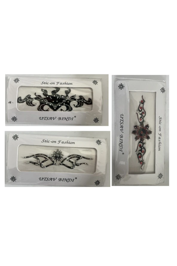 Taşlı Yapıştırma Dövme 3 Adet Birden Set14 ürün görseli 1