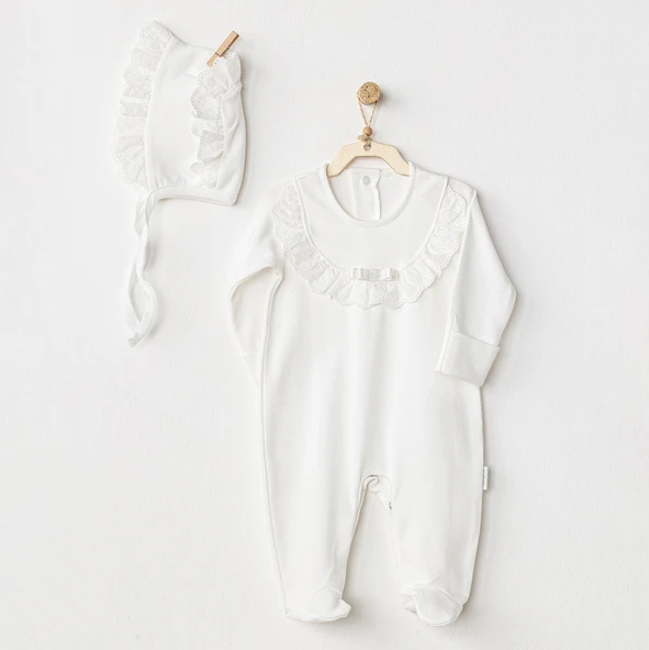 Andywawa Ecru Bebek Tulum Takım - Resim 9