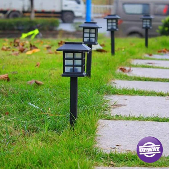 UpWay Karanlık Sensörlü Solar Çim Armatürü Güneş Enerjili Bahçe Zemin Aydınlatma Lambası 2 Adet - 4