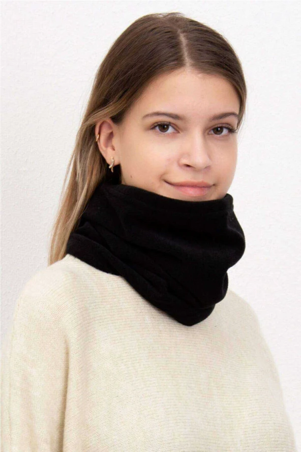 Polar Unisex İpli Bere ve Boyunluk Siyah - 3