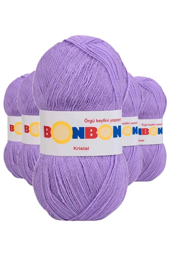 5 Adet Kristal El Örgü Lif İpi Lila 98205 ürün görseli 1