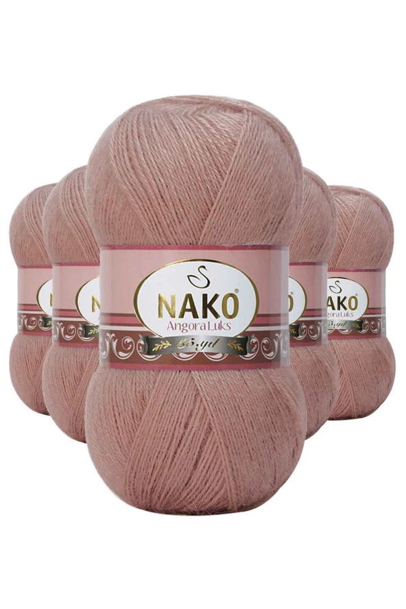 5 Adet Angora Lüks El Örgü İpi Bronz 11054 ürün görseli 1