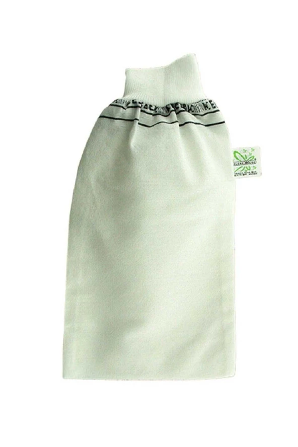 2 Adet Kalın Siyah ve Beyaz Hamam Kesesi 25x17 Cm - Resim 2