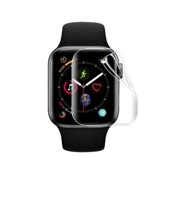 Apple Watch 8 45mm 2 Adet Uyumlu Şeffaf Ultra koruyucu Nano Jelatin