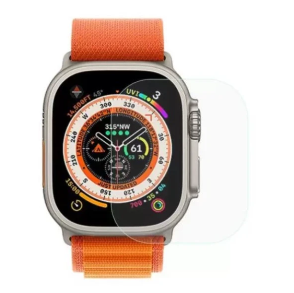 Apple Watch Ultra 49mm 2 Adet Uyumlu Şeffaf Ultra koruyucu Nano Jelatin ürün görseli 1