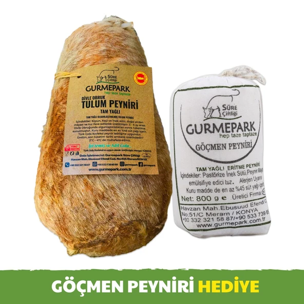 Gurmepark Karaman Divle Obruk Tulum Peyniri 2500-2800 g e +Bez Tulum Peyniri - 2