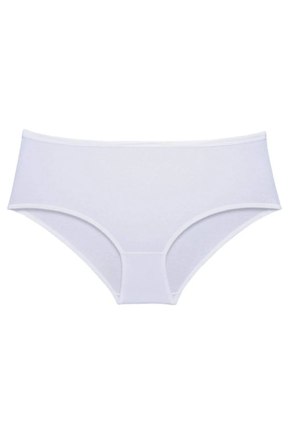 3 Adet Kadın Yüksek Bel Bato Külot Beyaz - 2