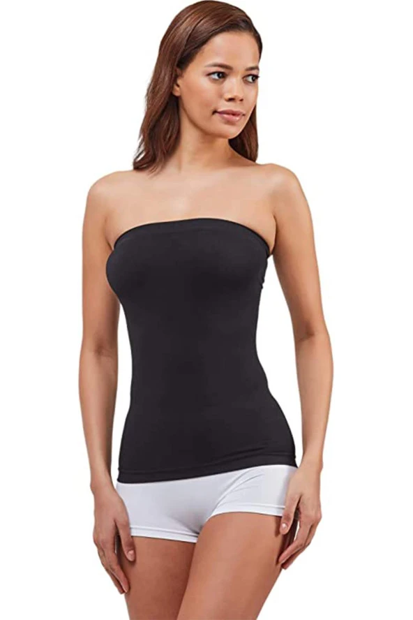 Elite Life Kadın Dikişsiz Askısız Kadın Siyah Atlet 852 - 6