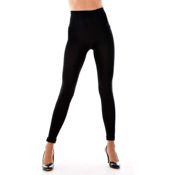 Polar İç Yüzeyli Sıcak Tutan Siyah Kadın Penti İçlik Tayt - 4