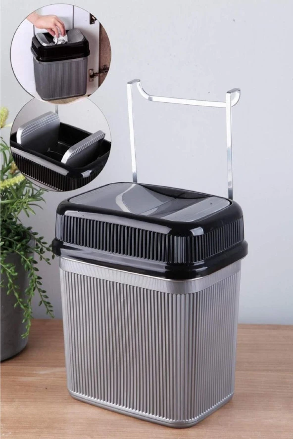 Askılı Dolap İçi Çöp Kovası 5,5 Lt - 4