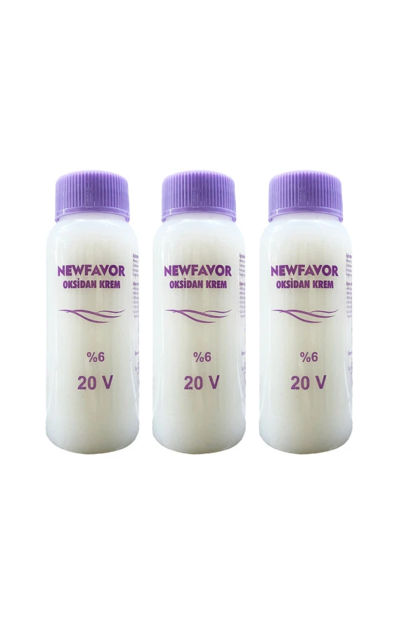 3 Adet Oksidan Krem Saç Boya Sıvısı 6'lık 20 volüme 60 ml