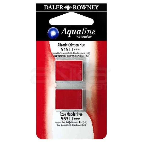Daler Rowney Aquafine Sulu Boya Tablet 2li Alizarin Crimson-Rose Madder ürün görseli 1