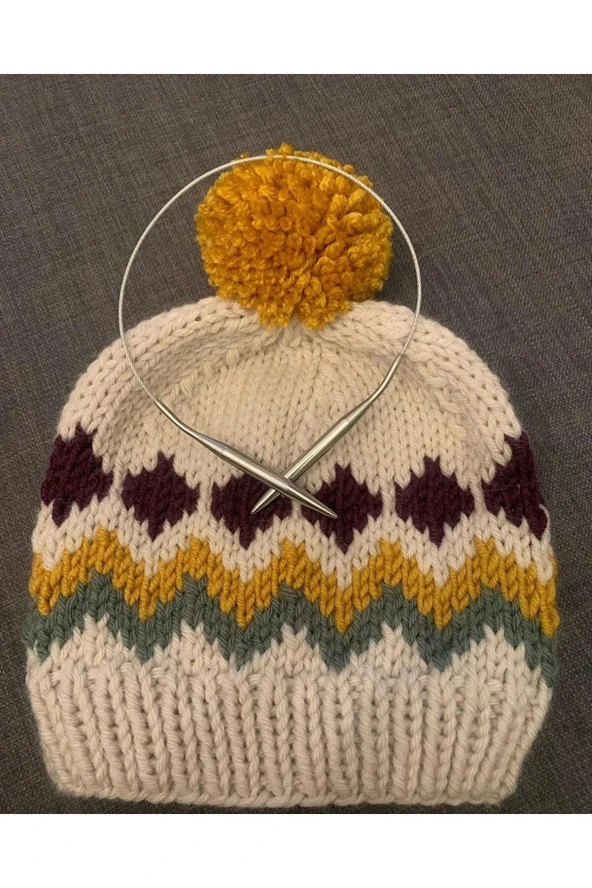 Sport Wool Atkı Bere Ceket Yelek Örgü İpi Yünü No: 193 Koyu Gri Melanj - Resim 5