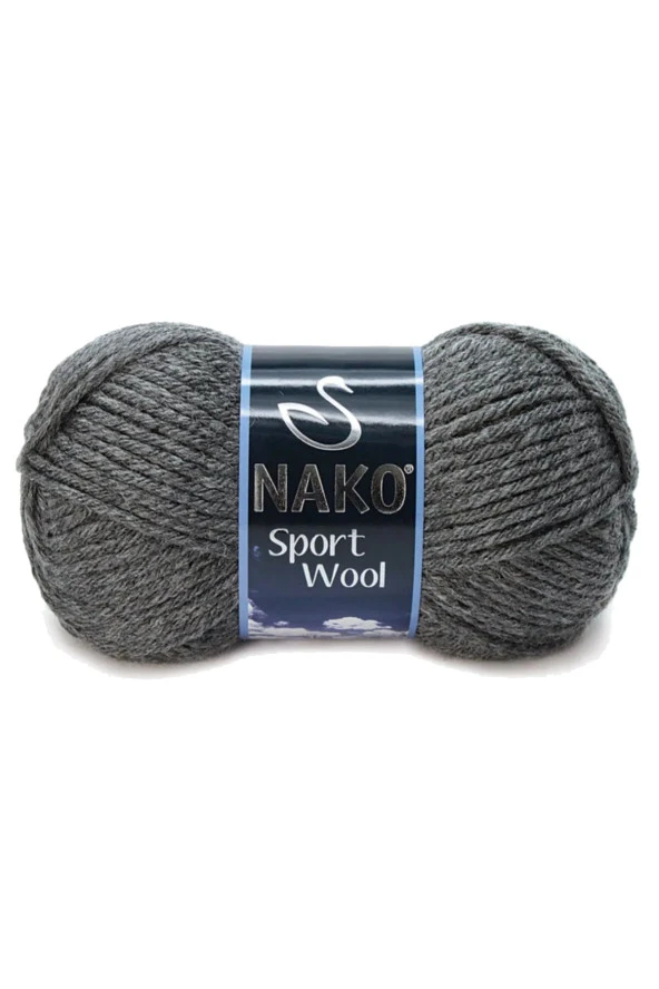 Sport Wool Atkı Bere Ceket Yelek Örgü İpi Yünü No: 193 Koyu Gri Melanj ürün görseli 1