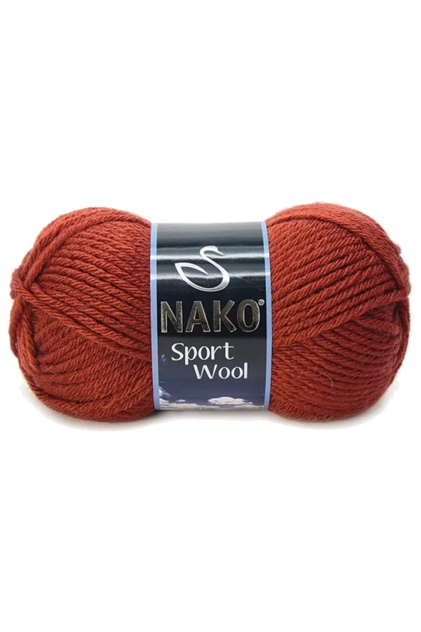 Sport Wool Atkı Bere Ceket Yelek Örgü İpi Yünü No: 4409 Kiremit